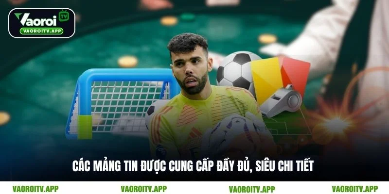 Các mảng tin được cung cấp đầy đủ, siêu chi tiết